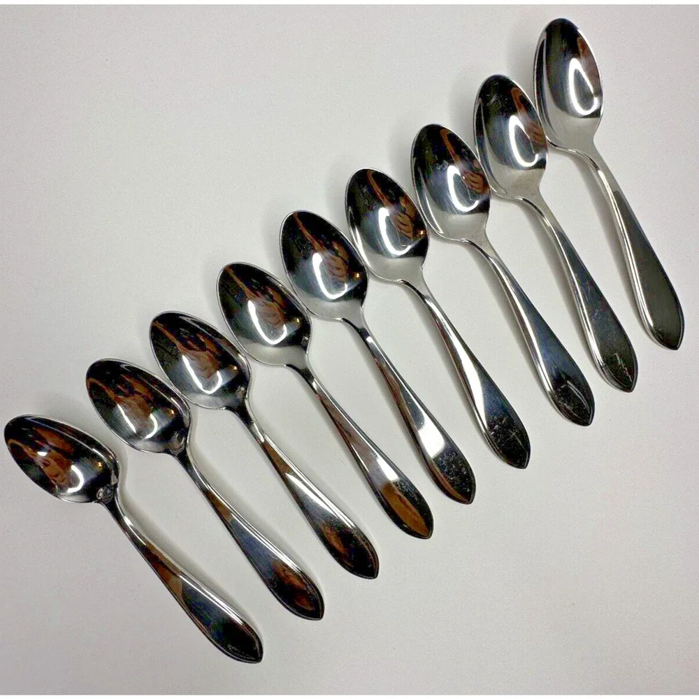 Northland Korea Stainless Flatware Glossy Replacement 9 PC‎ Teaspoon Set